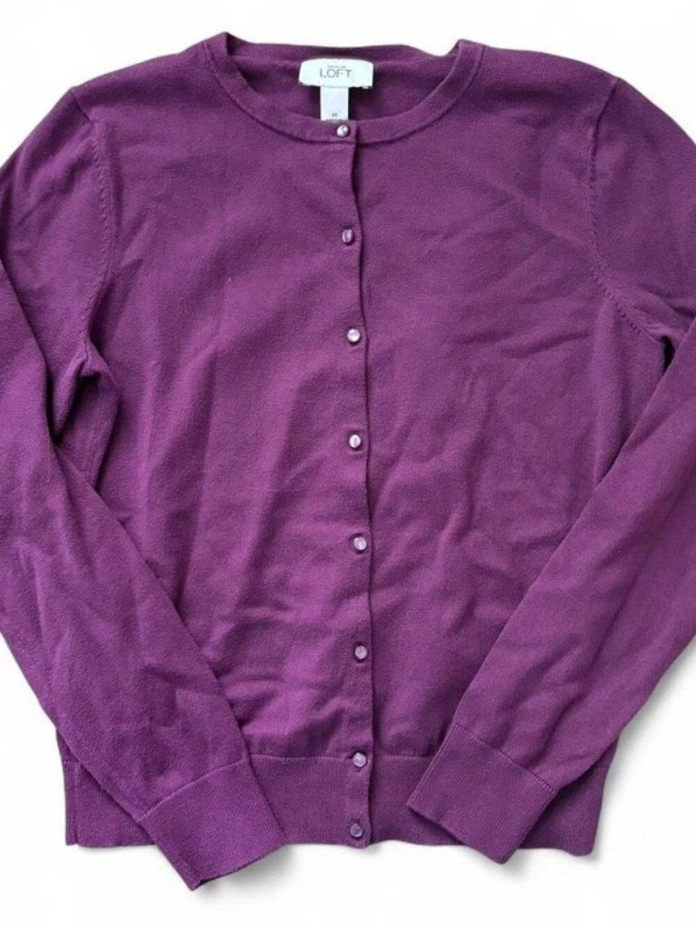 LOFT purple cardigan